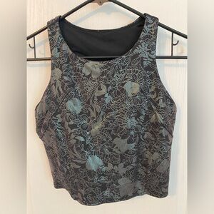 Lululemon size 8 high neck long line sports bra tank.